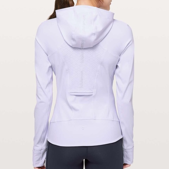 lululemon athletica Jackets & Blazers - Lululemon Dash Into Dusk Jacket Hooded Serene Blue 12 NWT Full On Luxtreme